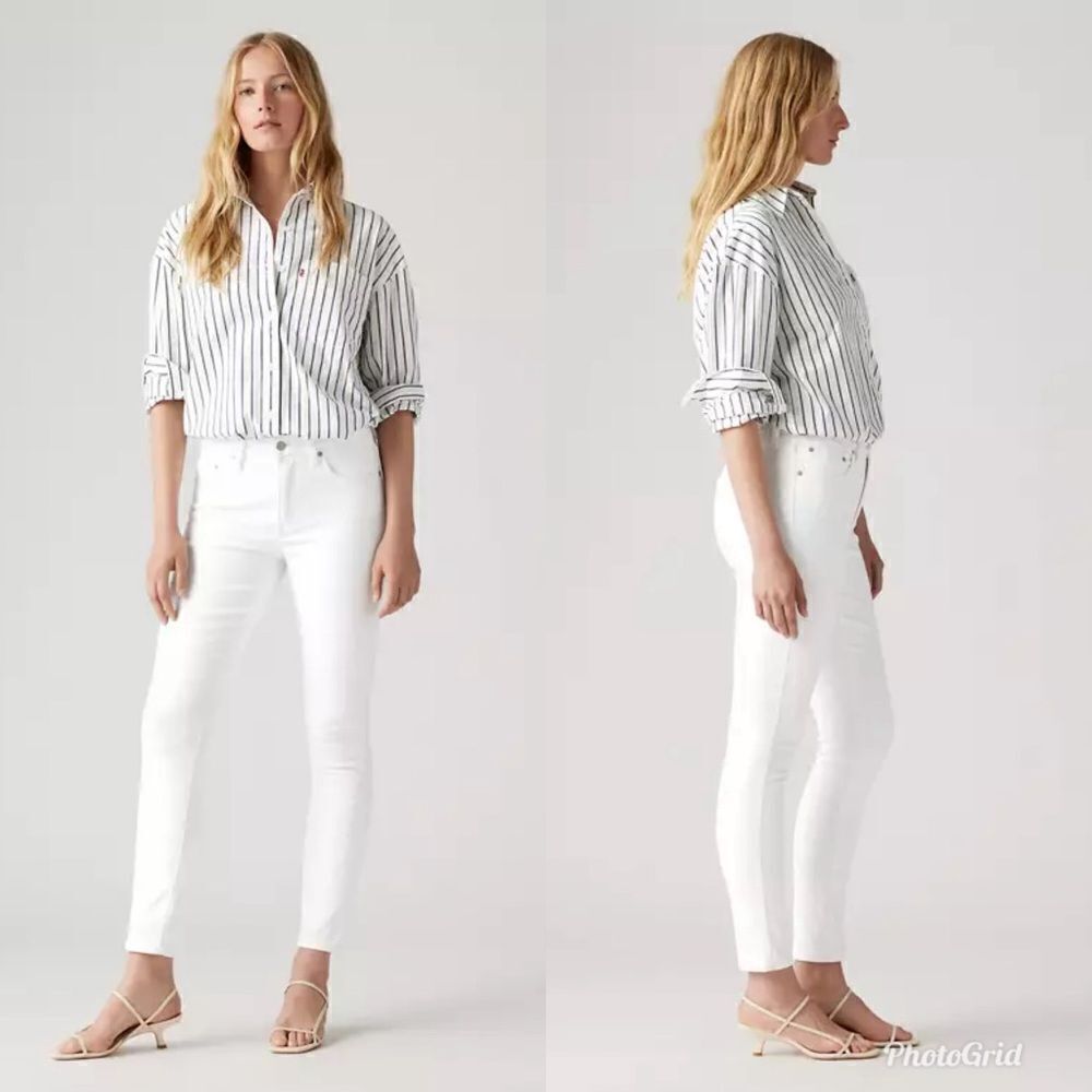 Revolve Levi’s Levis 721 HIGH RISE SKINNY JEANS in Soft Clean White